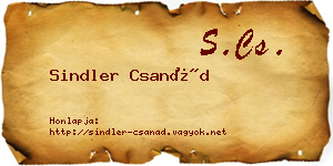Sindler Csanád névjegykártya